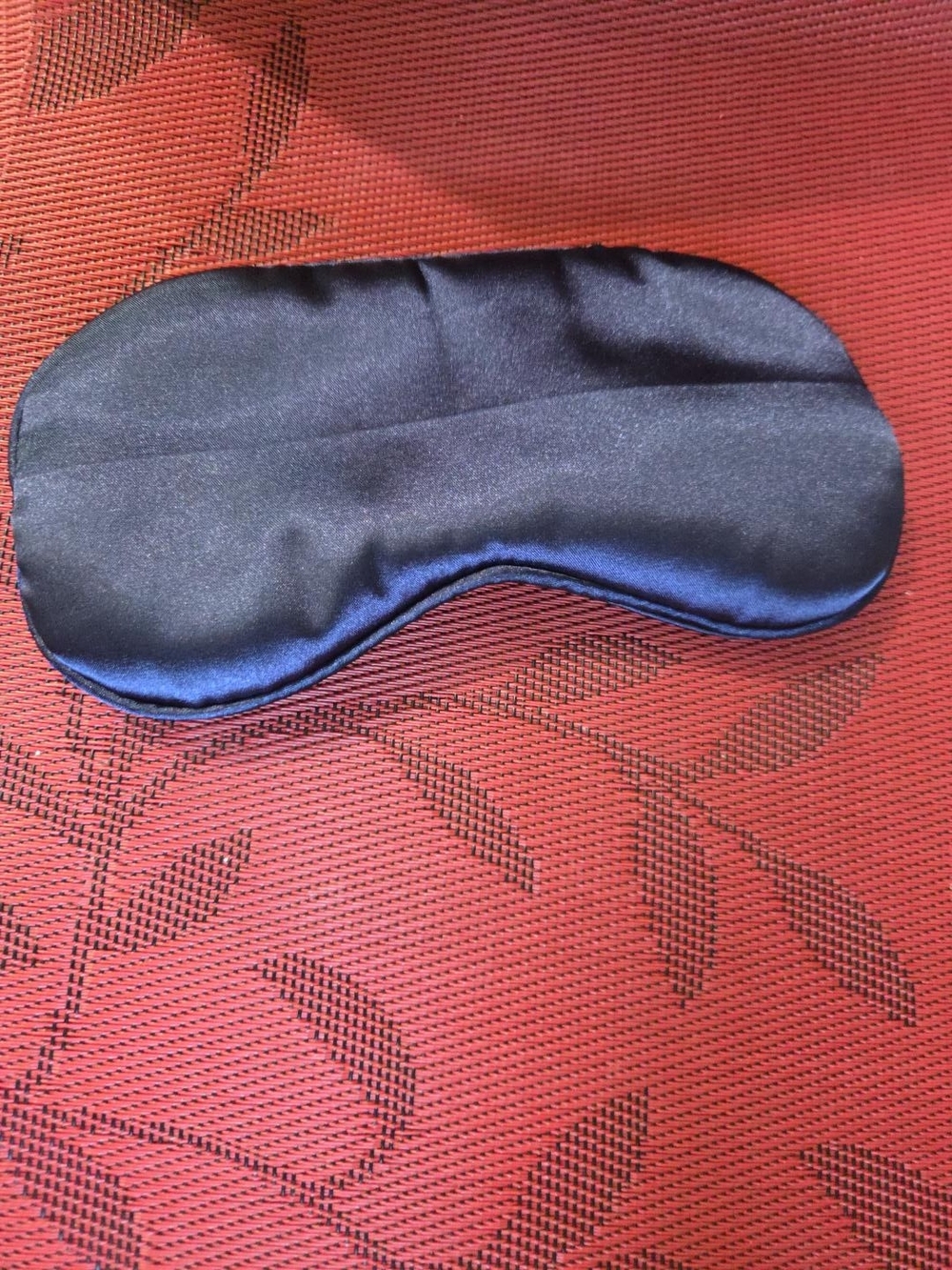 Satin Sleep Mask in Black & Blue Like New